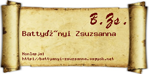 Battyányi Zsuzsanna névjegykártya