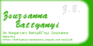 zsuzsanna battyanyi business card